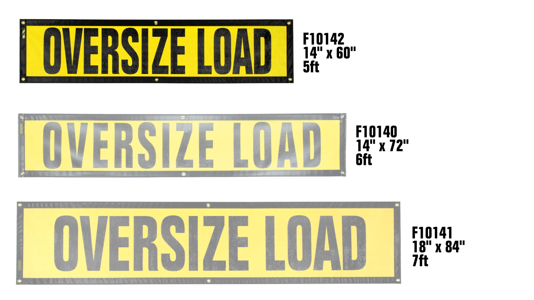thumbnail image 2 of 10x60 Oversize Load Magnetic Sign – 3-Piece Kit, Pilot & Escort Truck Safety 2 of 4