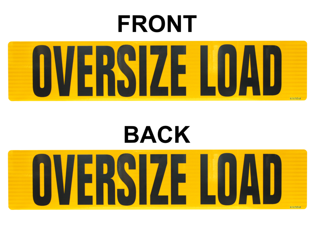 Reflective Aluminum OVERSIZE LOAD Sign 12” X 60” Double Sided