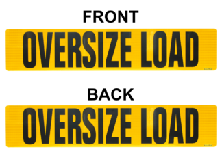 Reflective Aluminum OVERSIZE LOAD Sign 12” X 60” Double Sided