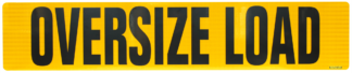 Reflective Aluminum OVERSIZE LOAD Sign 12” X 60”